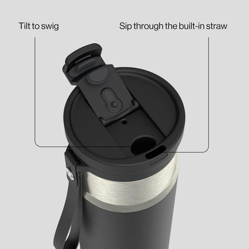 20oz DualSip Bottle - Licorice Stainless